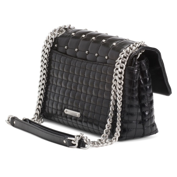 Rebecca Minkoff- Rebecca Minkoff - Edie Quilted Leather Studded Shoulder Bag - Picture 5 of 13